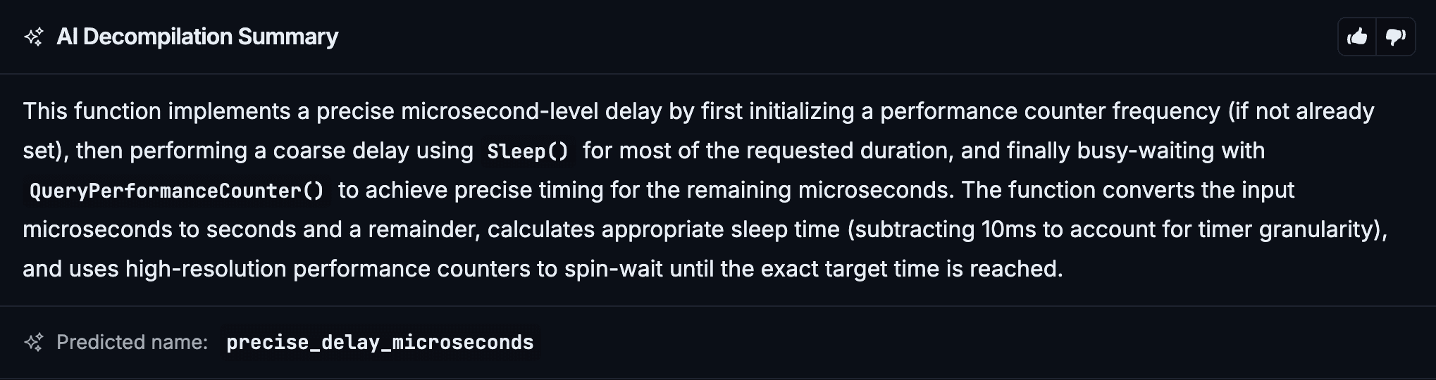 Analysis summary